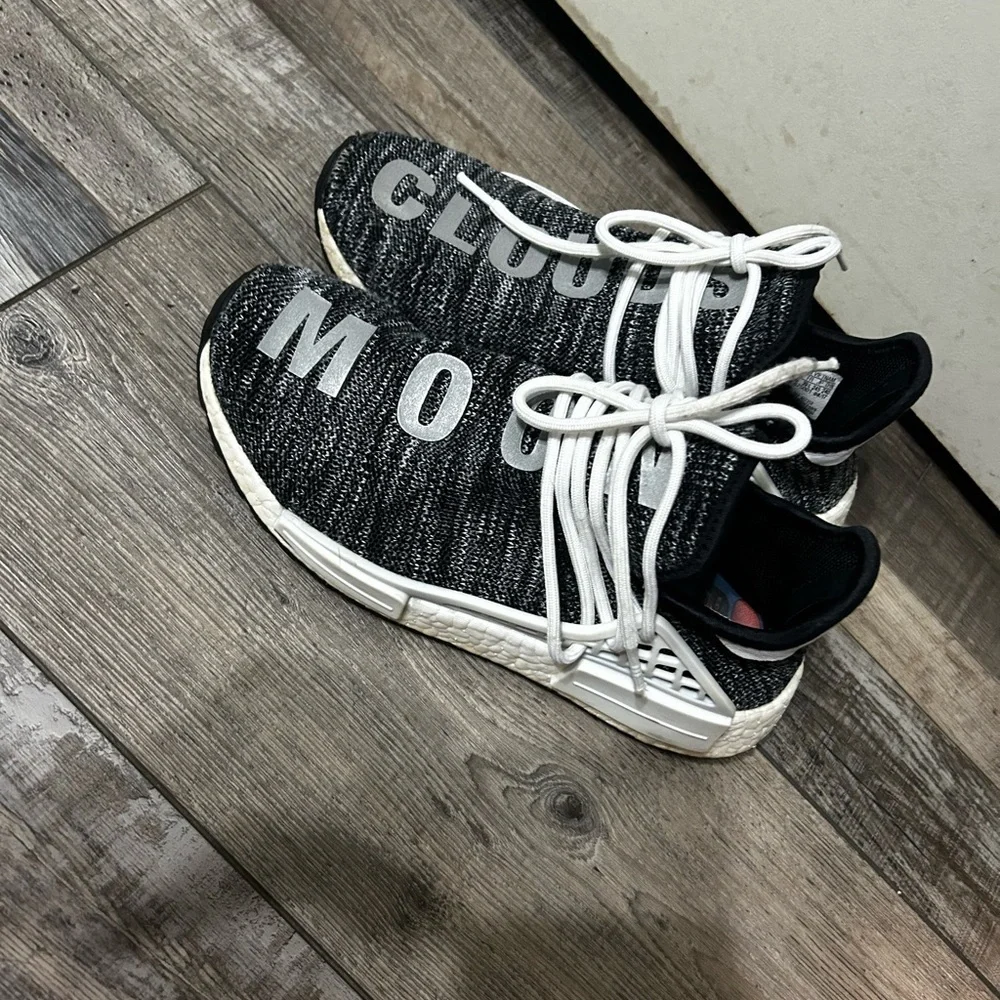 Pharrell x adidas NMD Human Race Trail 'Oreo' Moon Clouds grey white black